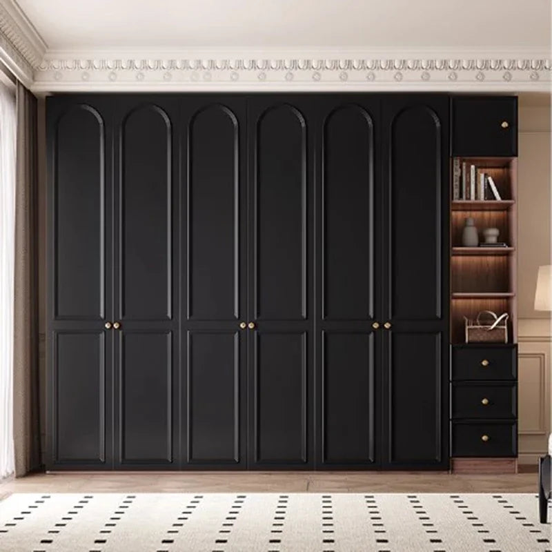 Drawers Locker Wardrobe Tall Luxury Handle Black Clothes Organizer Bedroom Closet Open Storage Cabinets Guarda Roupas Furniture