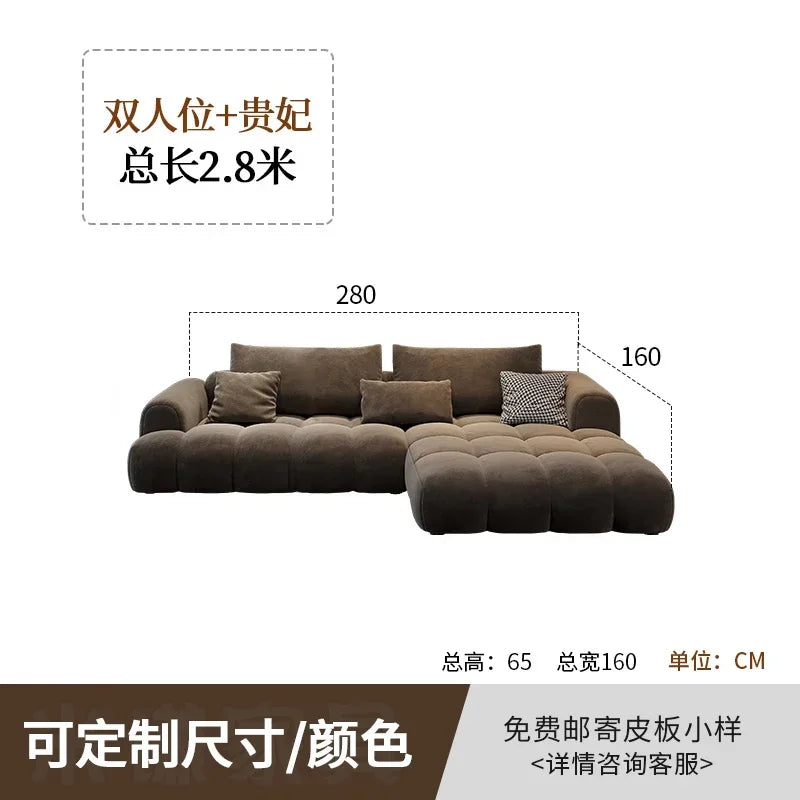 L Shape European Living Room Sofas Fabric Recliner Lazy Puffs Sofa Daybed Luxury Modern Wohnzimmersofas Bedroom Furniture