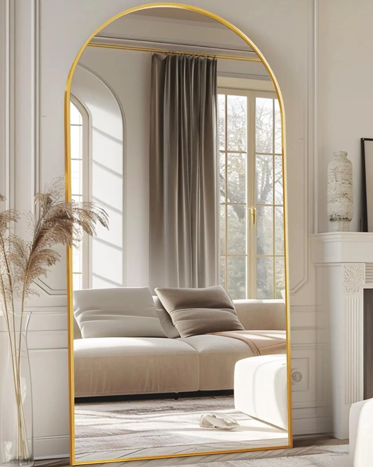 Antok Full Length Mirror, 38"x78" Floor Freestanding, Full Body Floor Standing with Stand for Bedroom, Hanging Mounted for