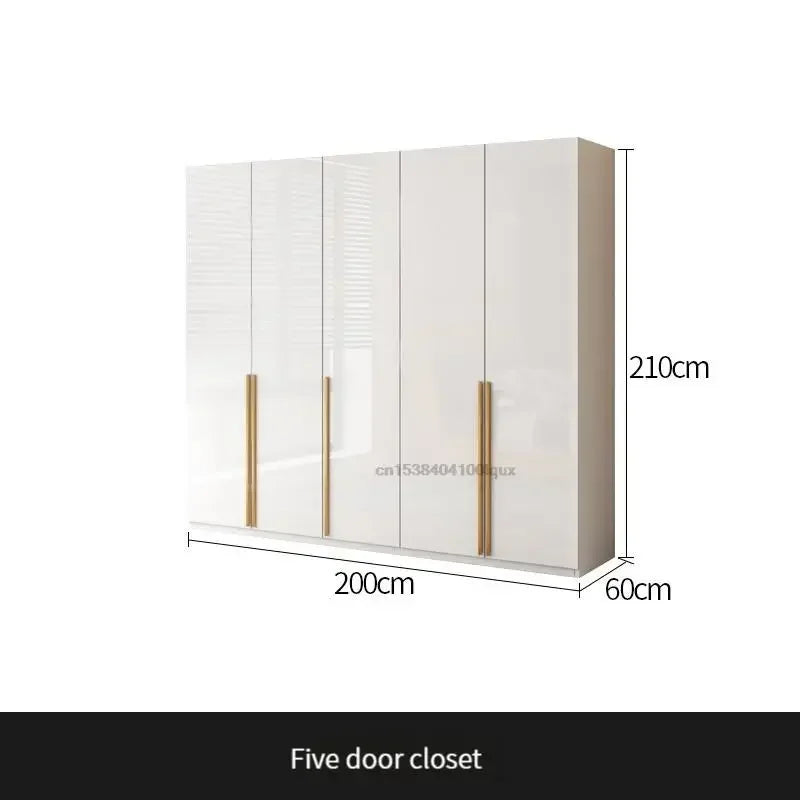 Modern Bedroom Wardrobe In White Cabinets Including Versatile Storage UV Board Nordic Furniture Combination Home Luxury Closet