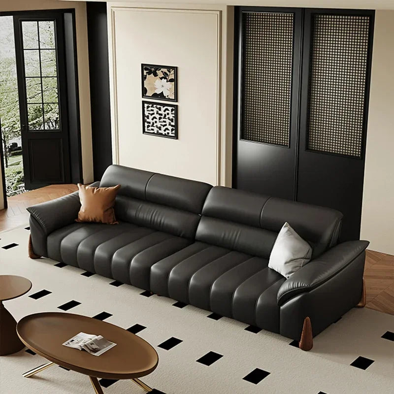 Design Living Room Sofas Ergonomic European Modern Lounge Leather Living Room Sofas Sectional Muebles Para El Hogar Furniture