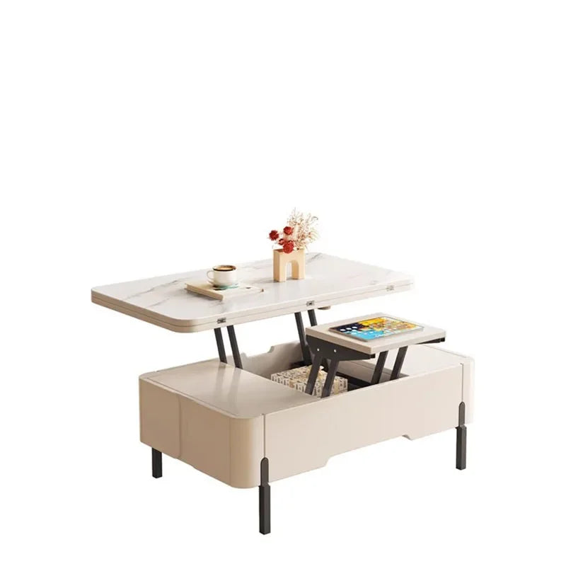 Living Room Bedroom Coffee Table Drawer Modern White Lateral Mobile Coffee Table Minimalist Apartamento Couchtisch Furniture