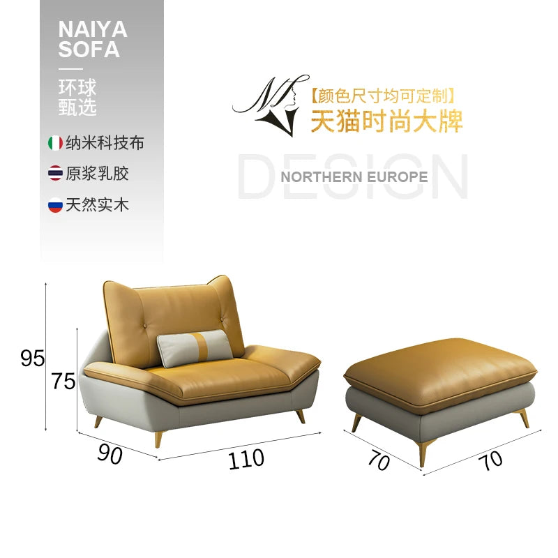 Waterproof Family Living Room Sofas Couch Lounge Comfortable Modern Sofa Elegant Corner Canape Salon De Luxe Home Decoration