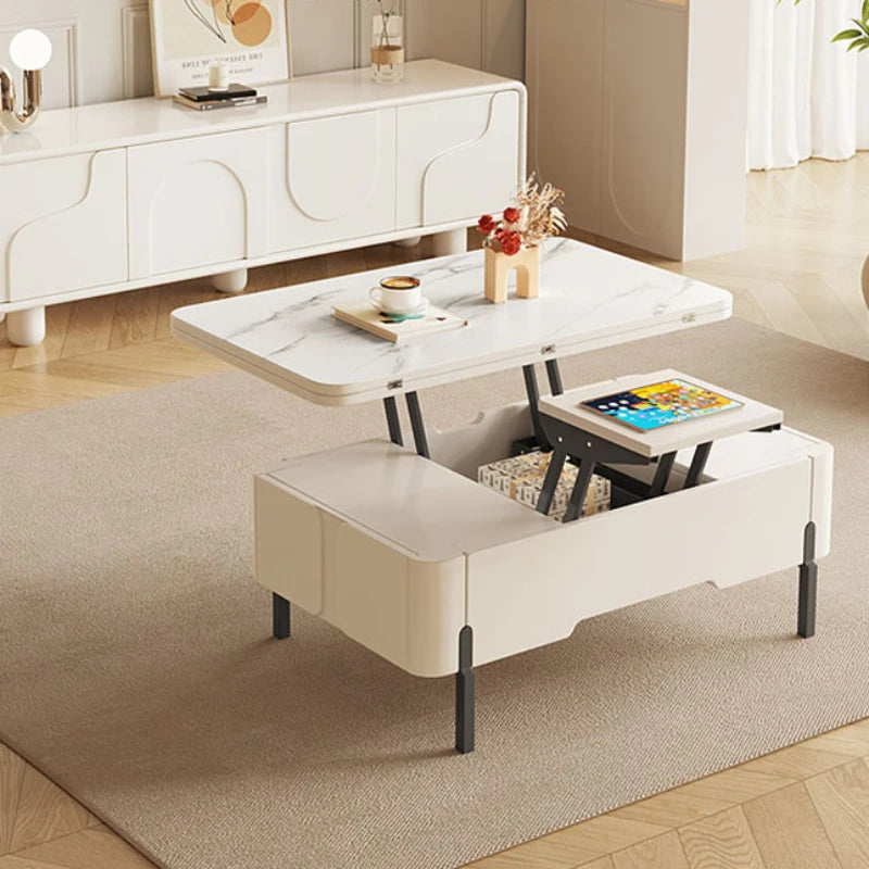 Living Room Bedroom Coffee Table Drawer Modern White Lateral Mobile Coffee Table Minimalist Apartamento Couchtisch Furniture