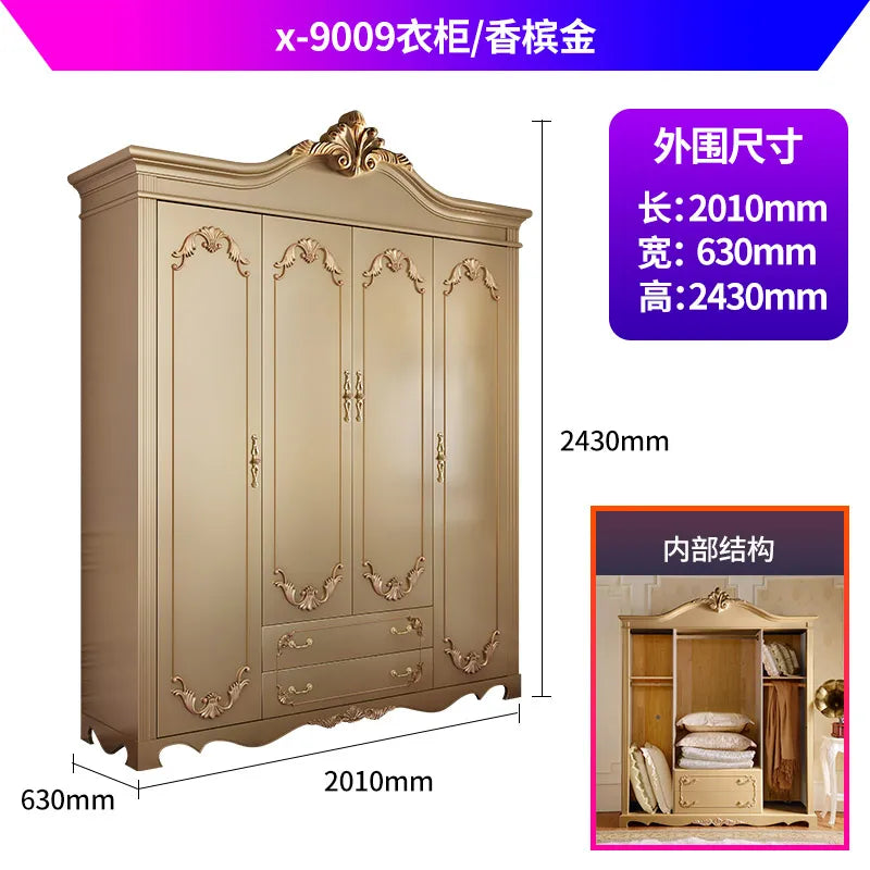 Girls Luxury Doors Wardrobes Handle Women Drawers White Teen Girl Wardrobes Organizer Clothes Guarda Roupas Furniture Home