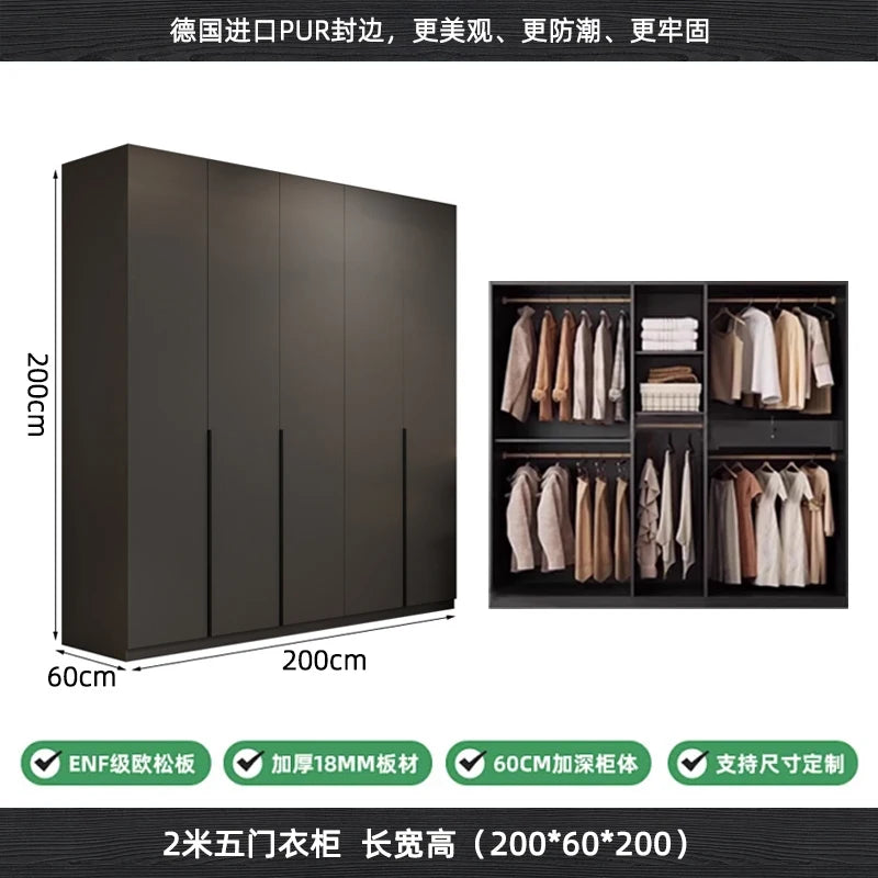 Modern Nordic Doors Storage Wardrobes Multilayer Support Room Wardrobes Open Open Shelf Closets Guarda Roupas Bedroom Furniture