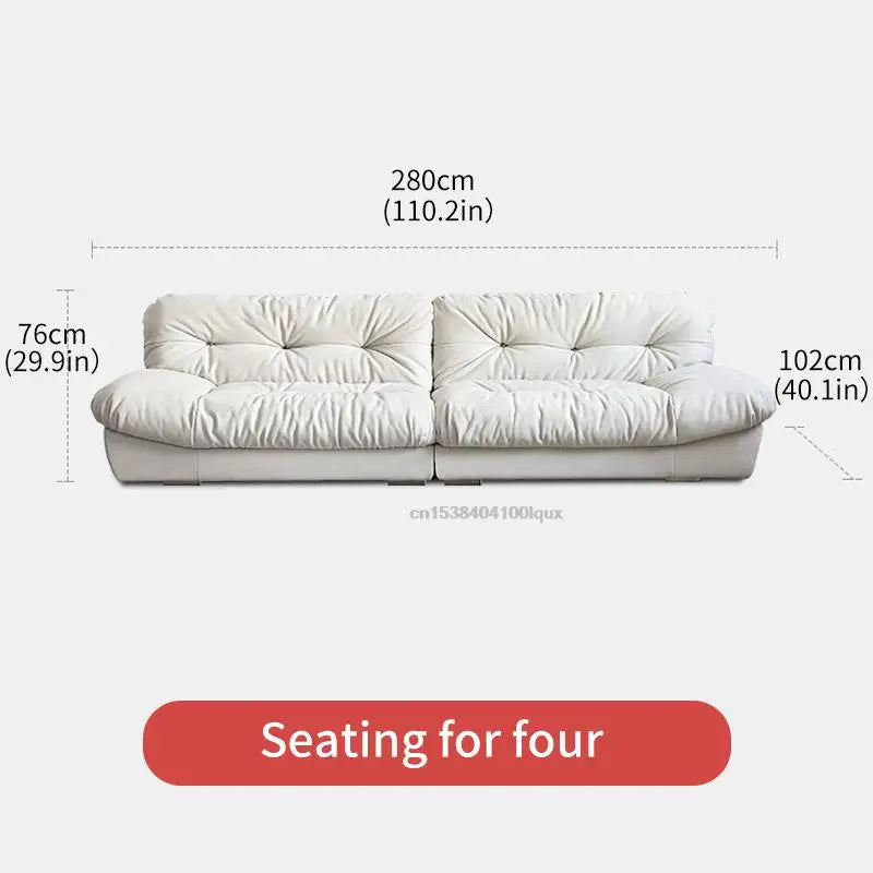 High-End Furniture Simple Cloud Couch In White Designer Large Apartment Furniture Italian Style 3-person Sofas For Living Room