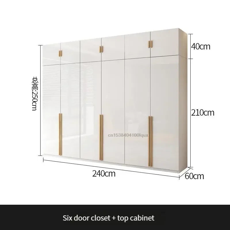 Modern Bedroom Wardrobe In White Cabinets Including Versatile Storage UV Board Nordic Furniture Combination Home Luxury Closet