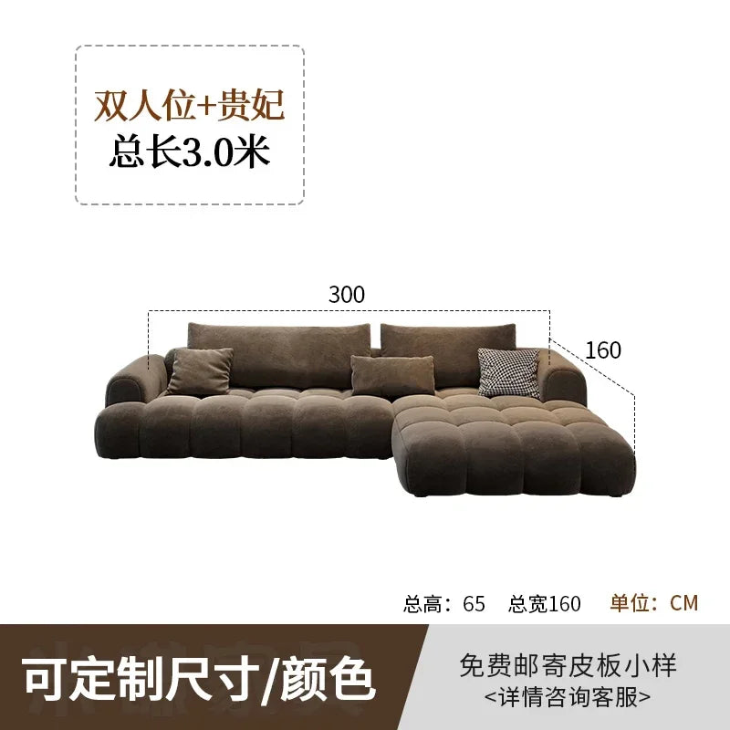 L Shape European Living Room Sofas Fabric Recliner Lazy Puffs Sofa Daybed Luxury Modern Wohnzimmersofas Bedroom Furniture