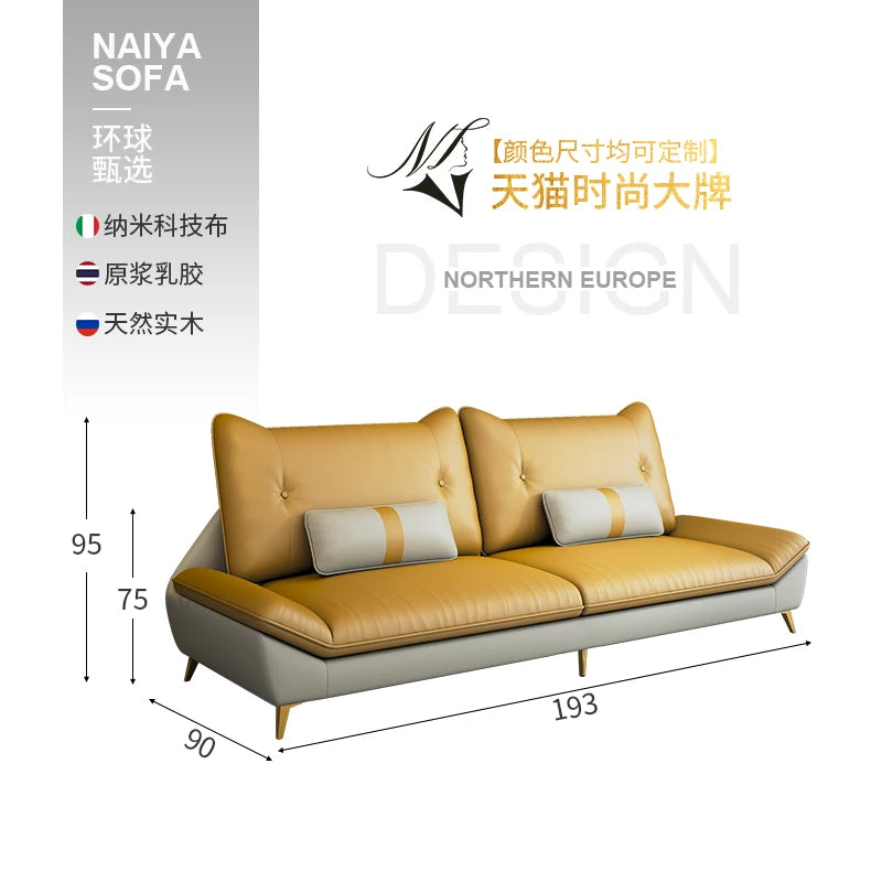 Waterproof Family Living Room Sofas Couch Lounge Comfortable Modern Sofa Elegant Corner Canape Salon De Luxe Home Decoration