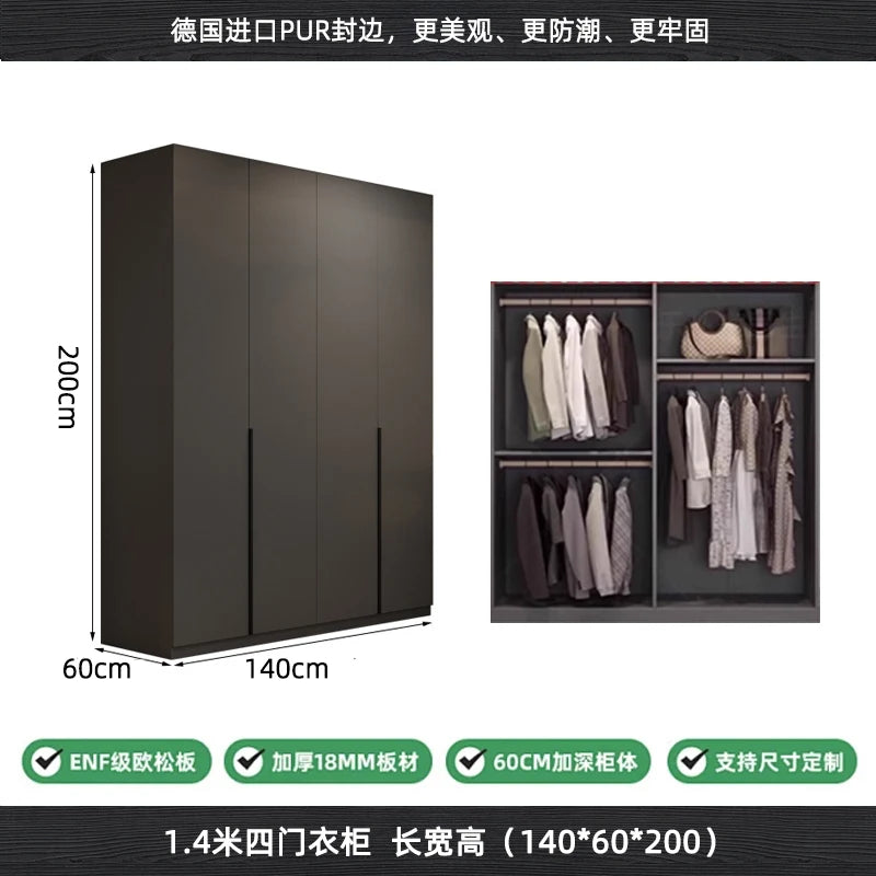 Modern Nordic Doors Storage Wardrobes Multilayer Support Room Wardrobes Open Open Shelf Closets Guarda Roupas Bedroom Furniture