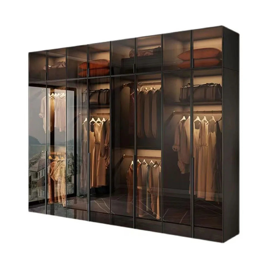 Collection Doors Wardrobes Luxury Household Inside Lights Black Night Sensor Light Novelty Vestidores Entrance Hall Furniture